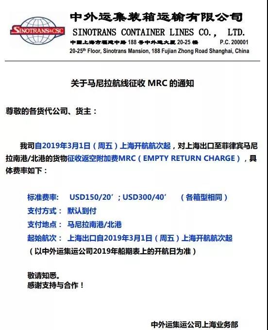 馬尼拉港發(fā)生大火擁堵加劇！船公司征收返空成本附加費